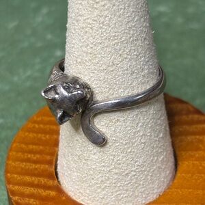 Silver Cat Ring
